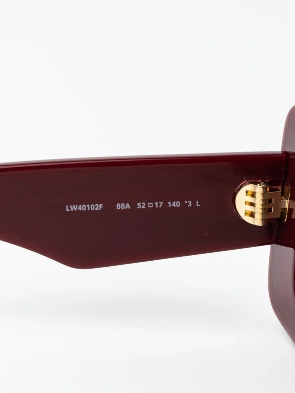 Loewe Women Sunglasses Red Grey Rectangular LW40102F 66A NEW AUTHENTIC